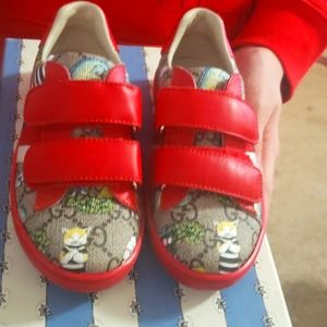 Gucci tennis shoes 27 Red